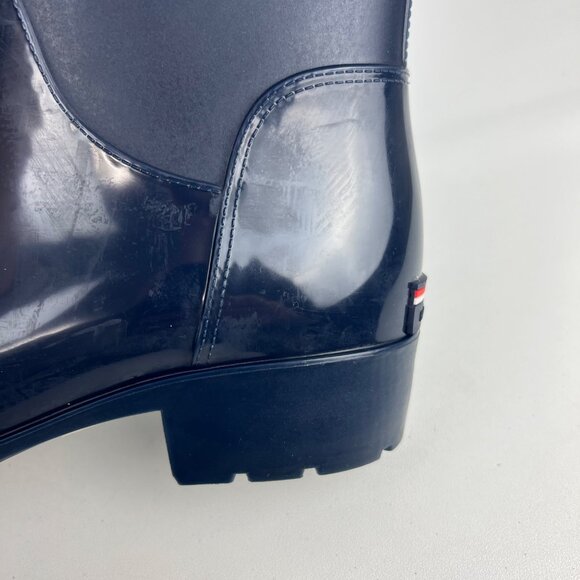 Tommy Hilfiger Womens Karissa Blue Rain Boots Pull On Water Resistant size 9 - Picture 11 of 16